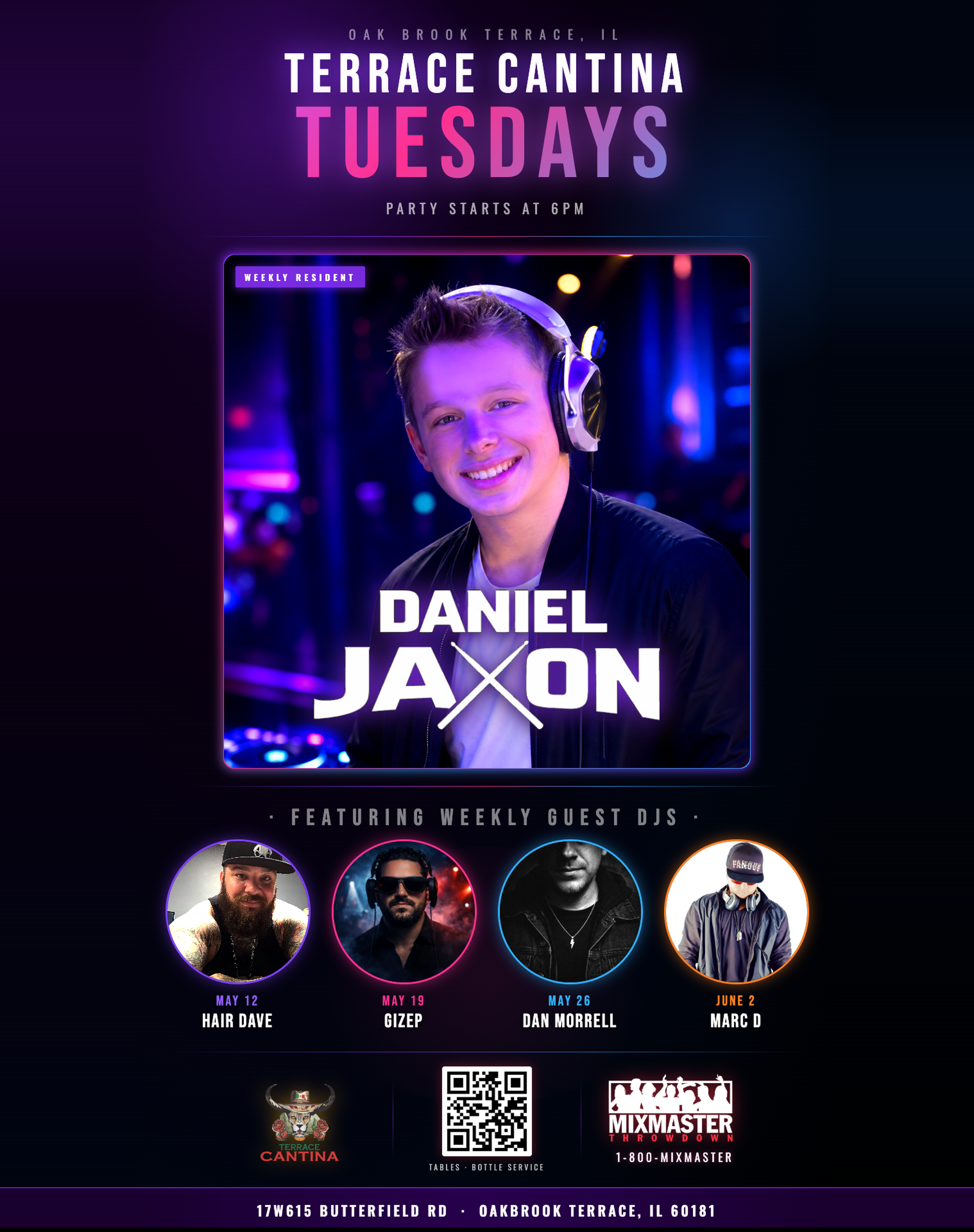 Cantina Tuesdays - Daniel Jaxon + 4 weekly guest DJs at Terrace Cantina